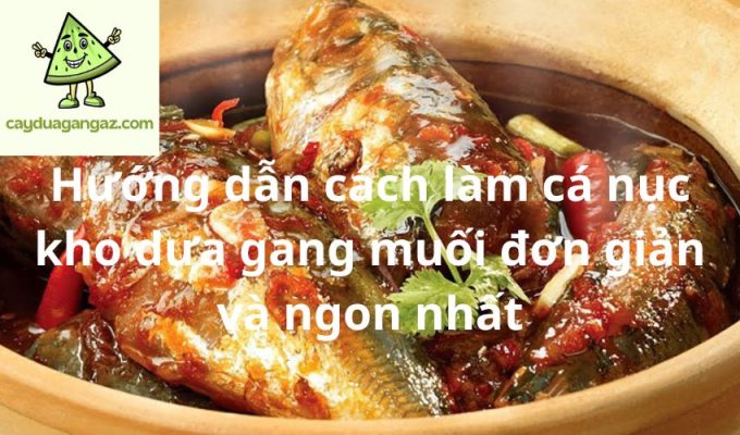 Hướng dẫn cách làm cá nục kho dưa gang muối đơn giản và ngon nhất