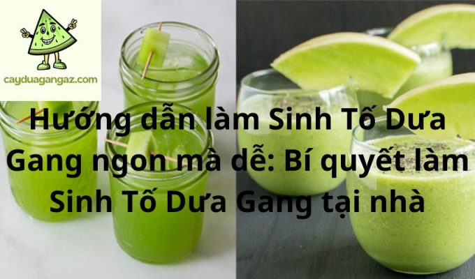 Hướng dẫn làm Sinh Tố Dưa Gang ngon mà dễ: Bí quyết làm Sinh Tố Dưa Gang tại nhà